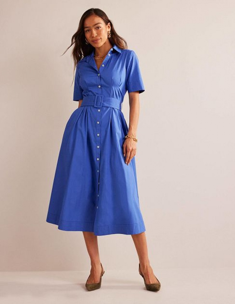 Deep Blue Women\'s Boden Pippa Shirt Dress | 51392GBJN