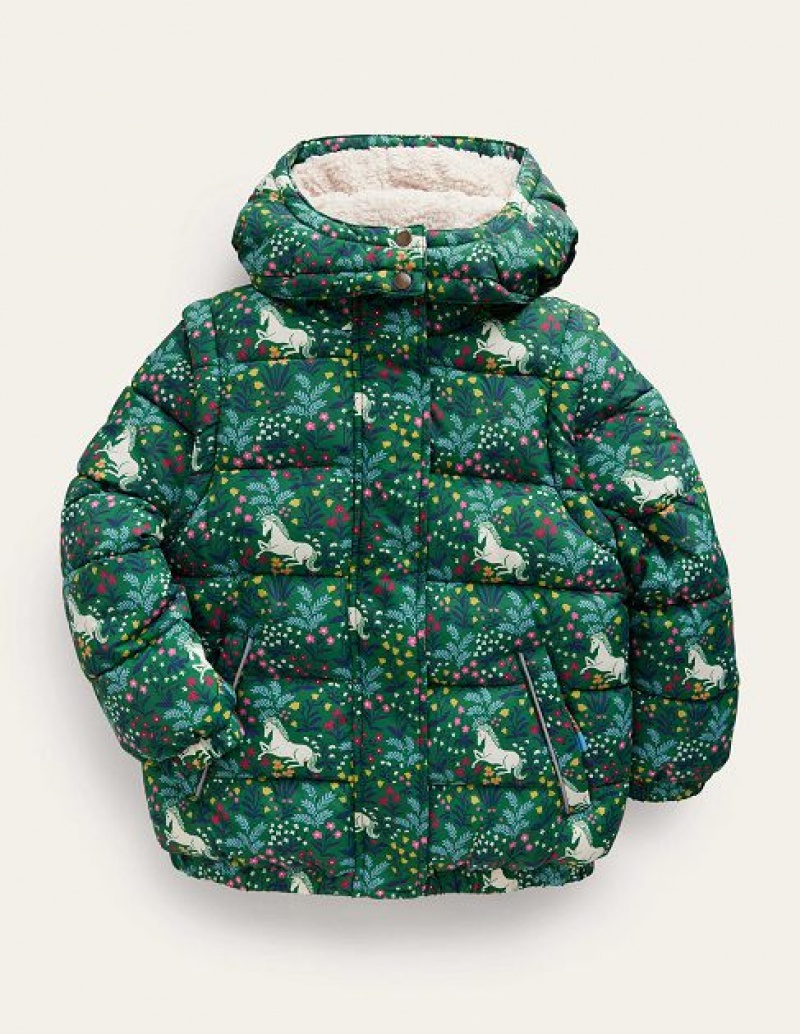 Deep Green Kids' Boden 2-in-1 Padded Coats | 60719BKVP