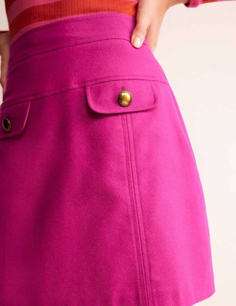 Fuchsia Women's Boden Estella Wool Skirts | 53271XTQS