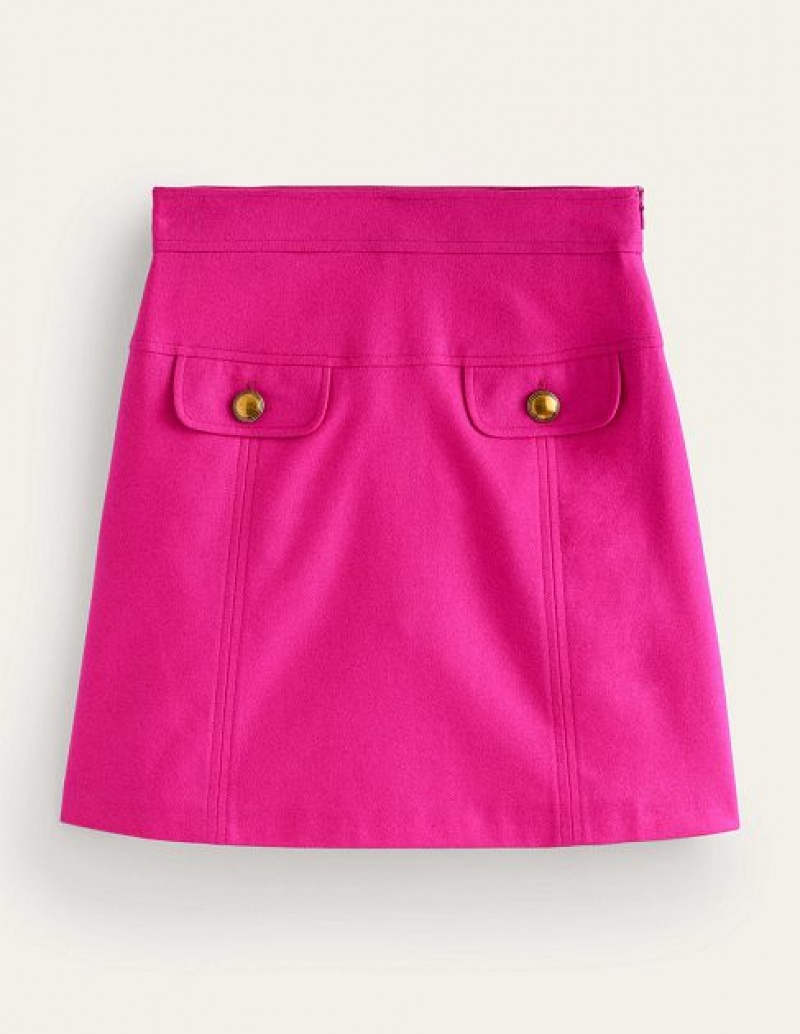 Fuchsia Women's Boden Estella Wool Skirts | 53271XTQS