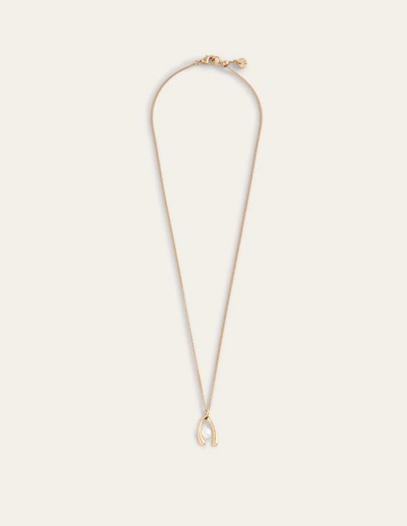 Gold Women\'s Boden Layering Charm Necklace | 12976GTRQ