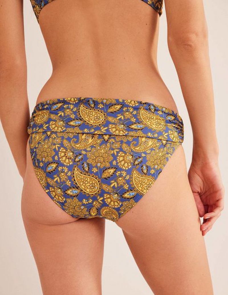 Gold Women's Boden Levanzo Fold Bikini Bottoms | 80713PXYI