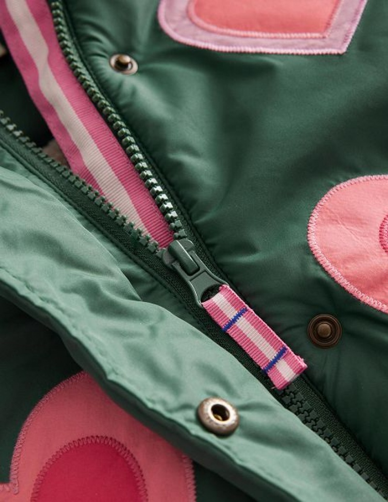 Green Kids' Boden Appliqué Padded Coats | 13027QCOL