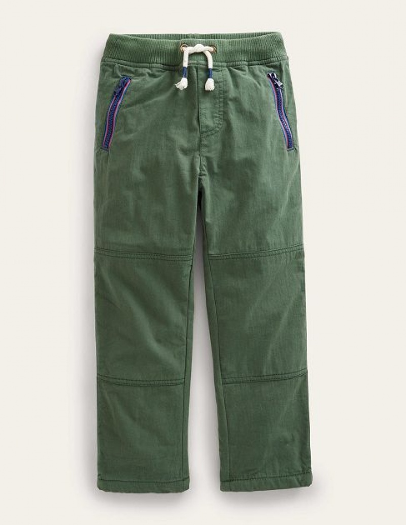 Green Kids' Boden Cosy Lined Pants | 07496ZPBG