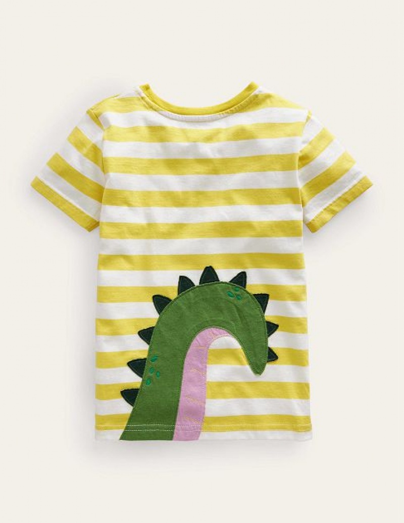 Green Kids' Boden Front & Back Appliqué T-Shirt | 06247YLHO