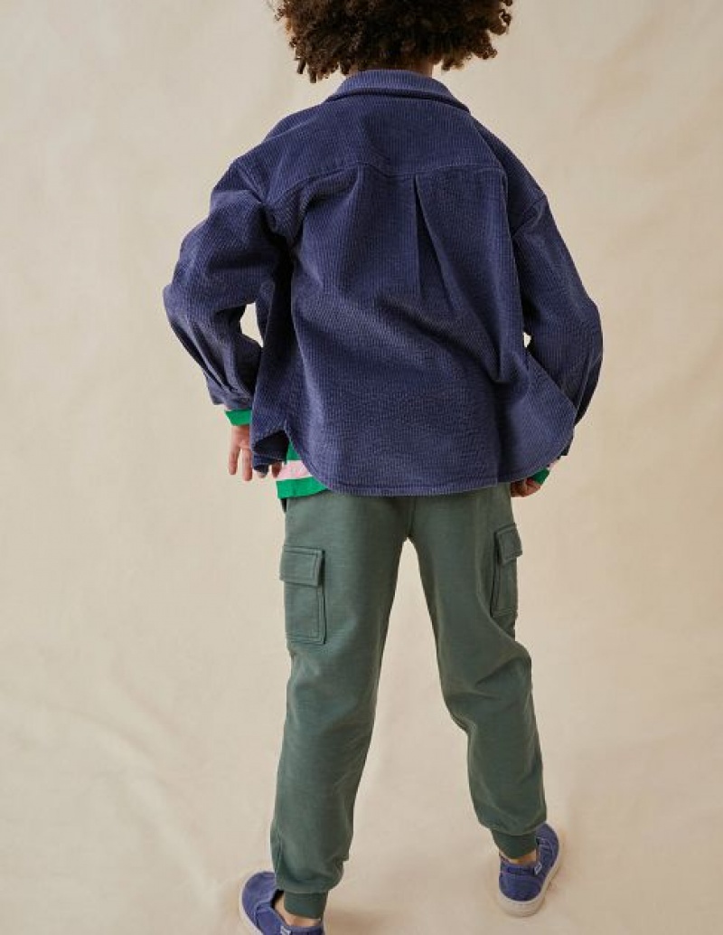 Green Kids' Boden Garment-dyed Cargo Pants | 85291FXIC