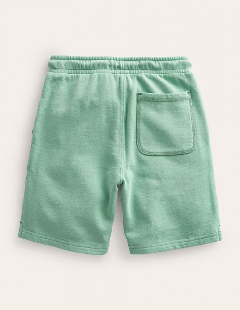 Green Kids' Boden Garment-dyed Cotton Shorts | 92764QUJZ