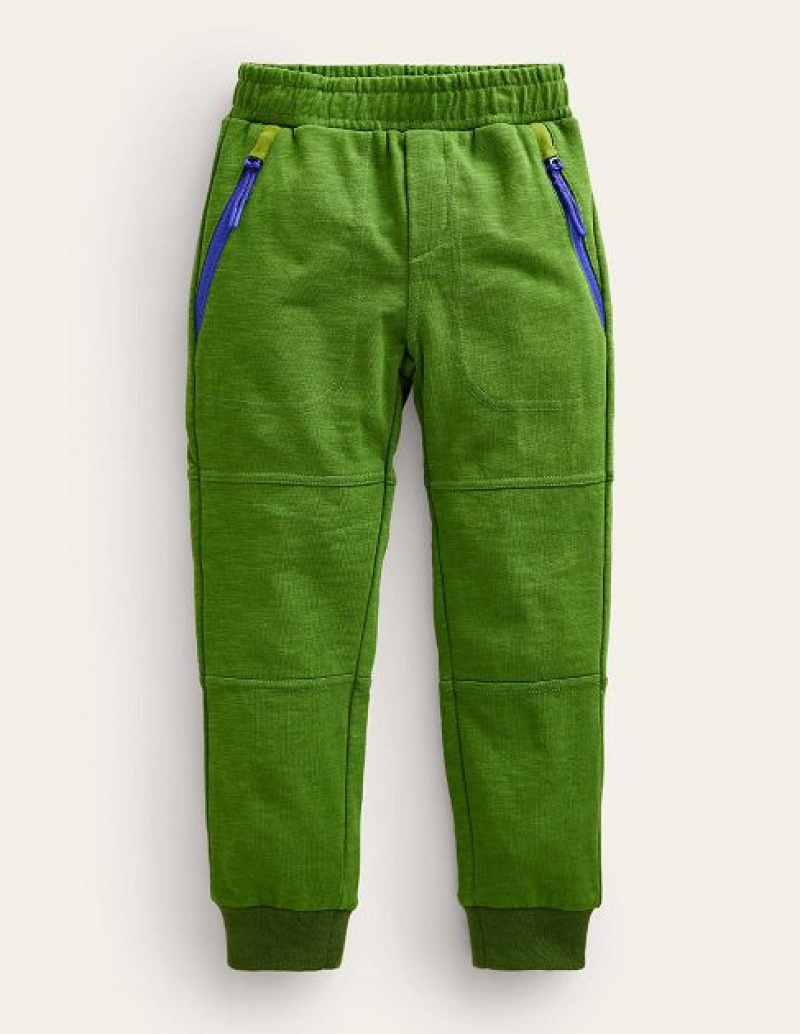 Green Kids\' Boden Reinforced Knee Joggers | 92035OTGY