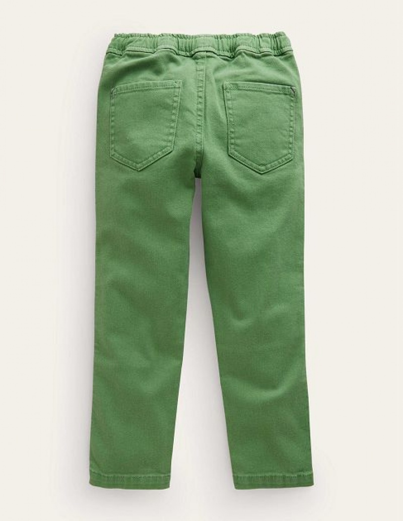 Green Kids' Boden Relaxed Slim Pull-on Pants | 76205UYWX