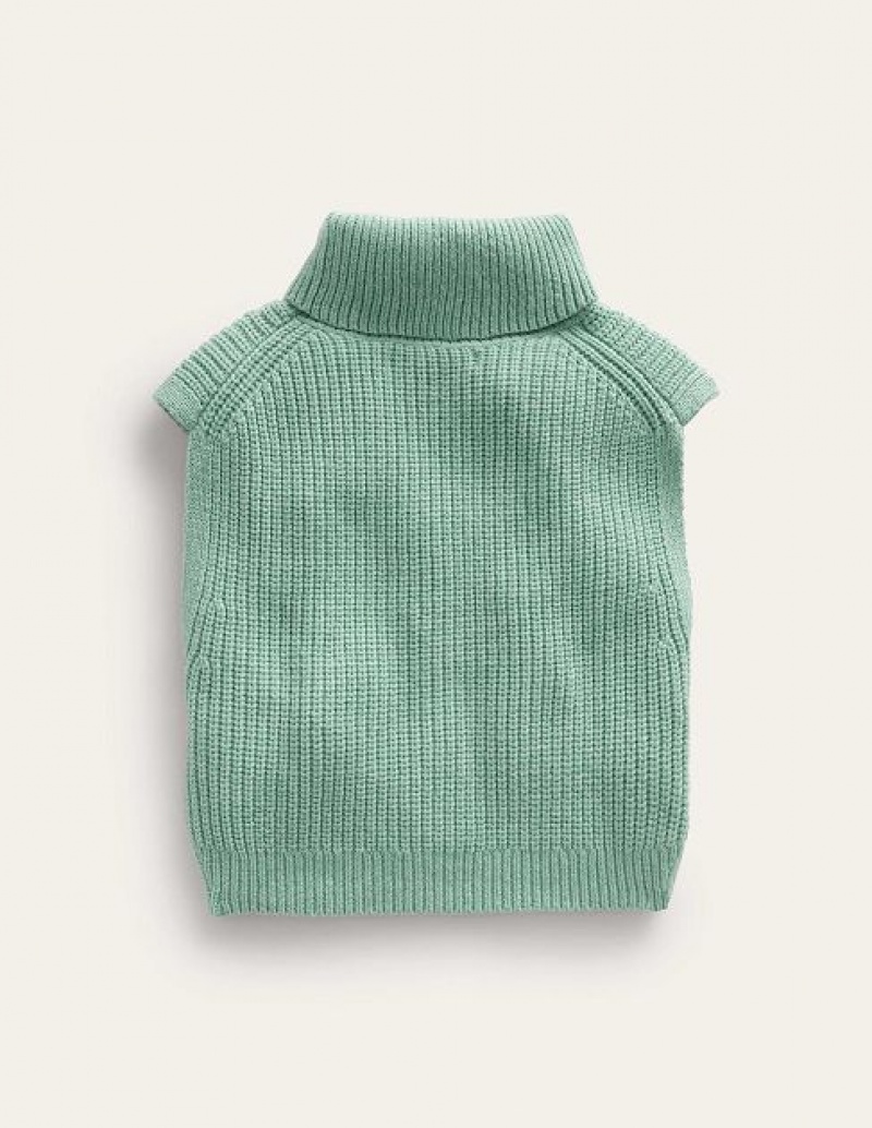 Green Kids' Boden Roll Neck Tanks | 38926NQRX