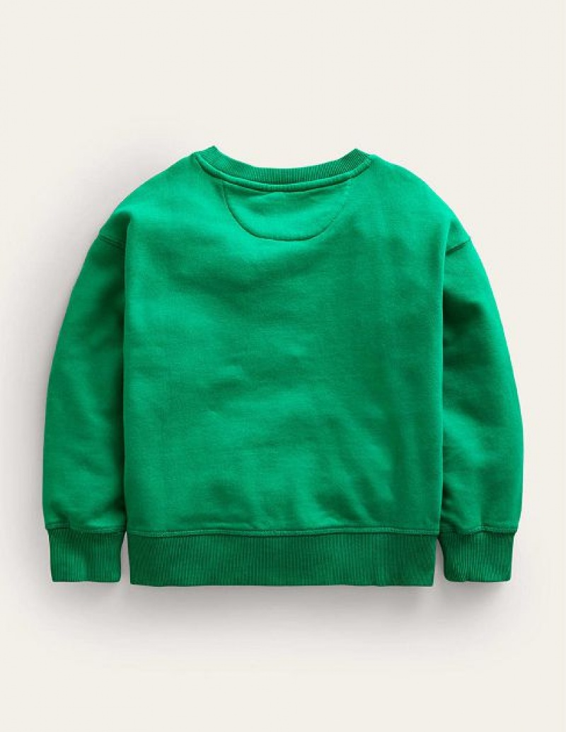 Green Kids' Boden Supersoft Sweatshirts | 09476QUMG