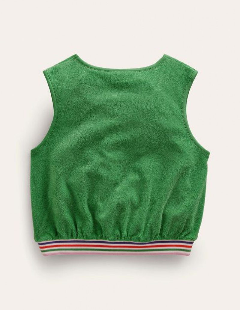 Green Kids' Boden Toweling Tanks | 32807SIWB