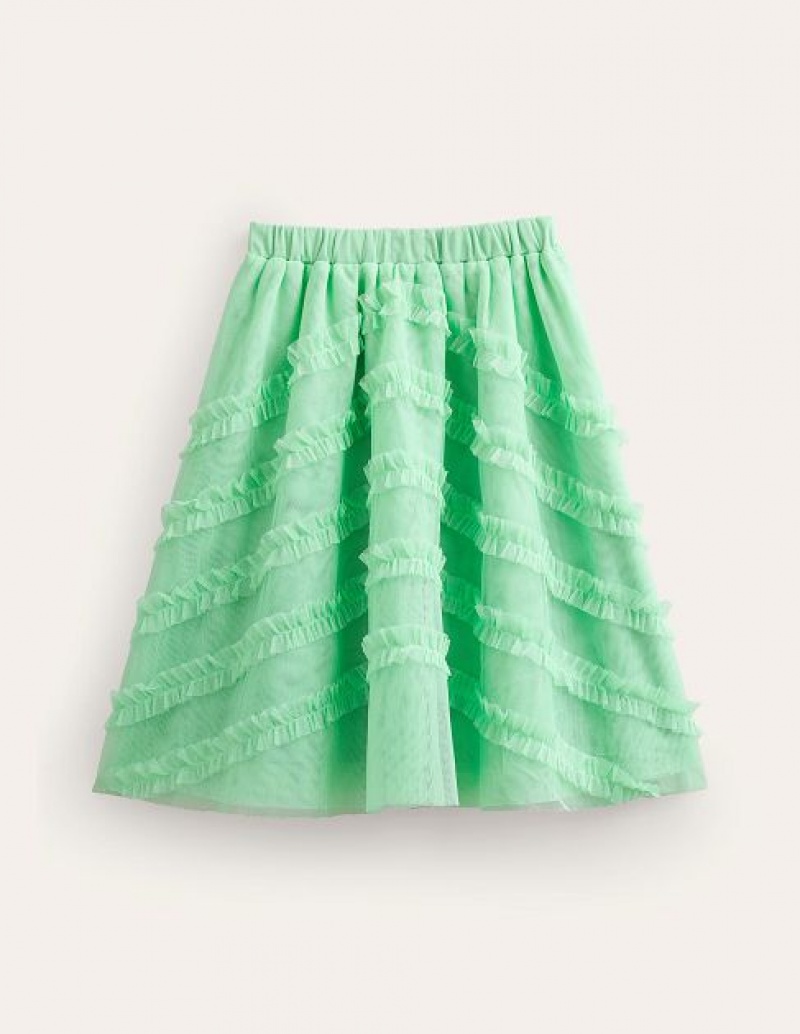 Green Kids' Boden Tulle Occasion Skirts | 24193HFMN