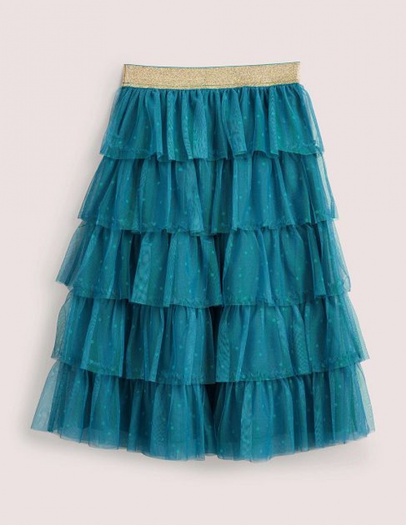 Green Kids' Boden Tulle Skirts | 03142DNBU