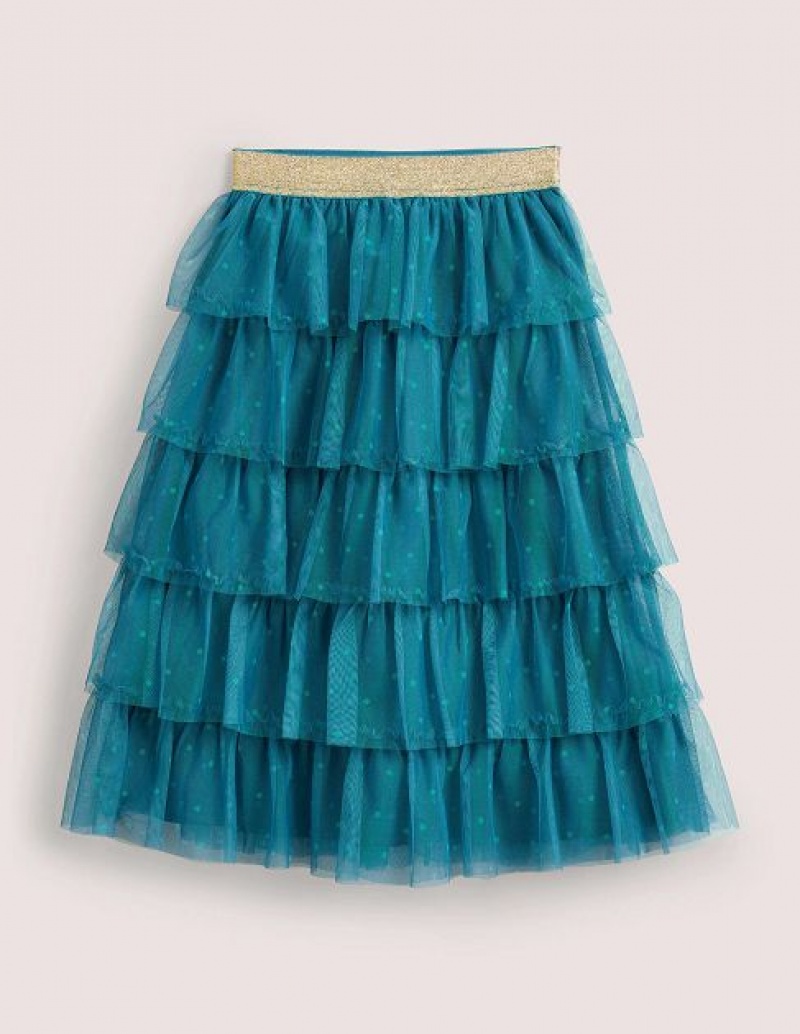 Green Kids\' Boden Tulle Skirts | 03142DNBU