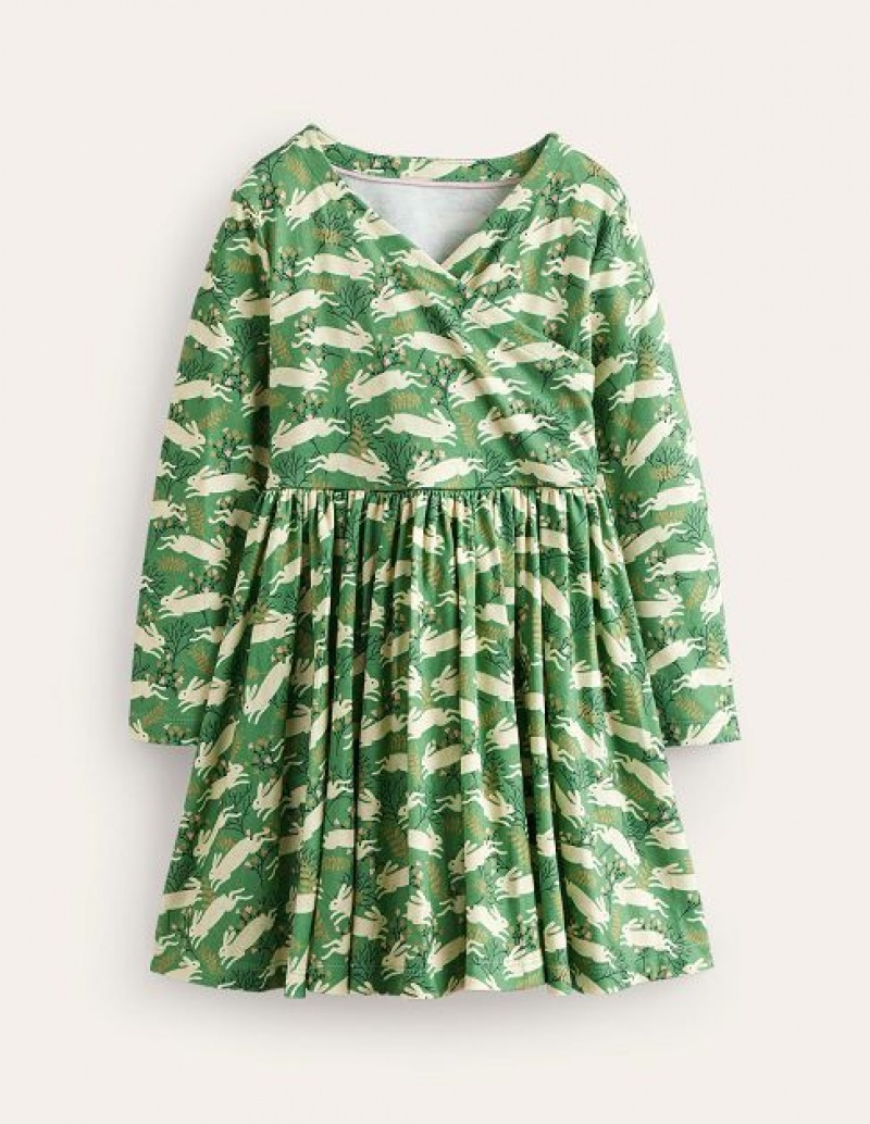 Green Kids\' Boden Twirly Ballerina Dress | 06938MIYP