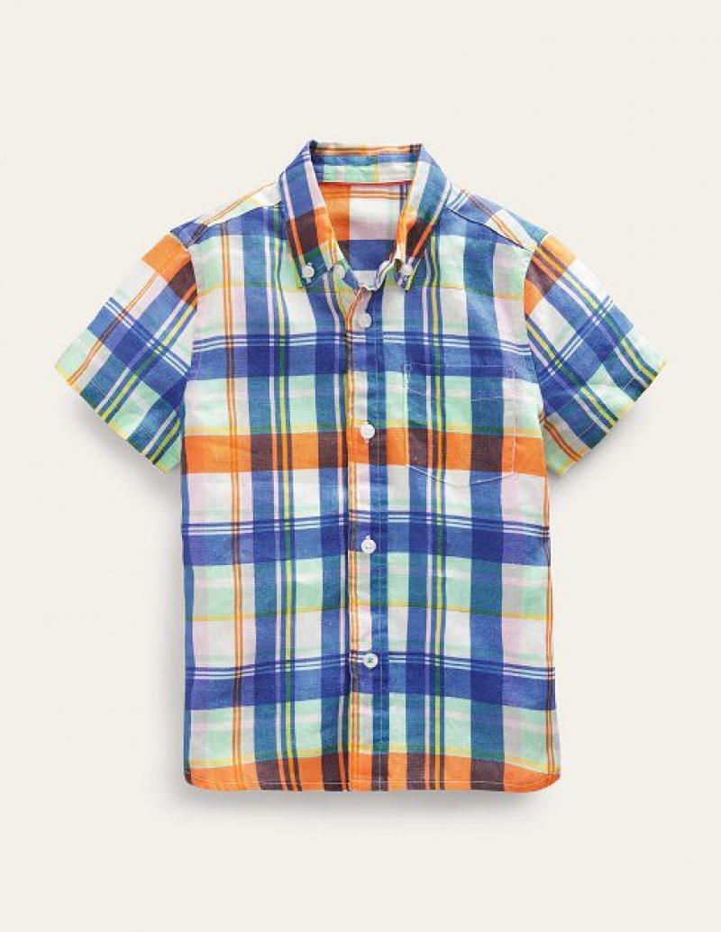 Green Kids' Boden Vacation Shirts | 05136NHSK