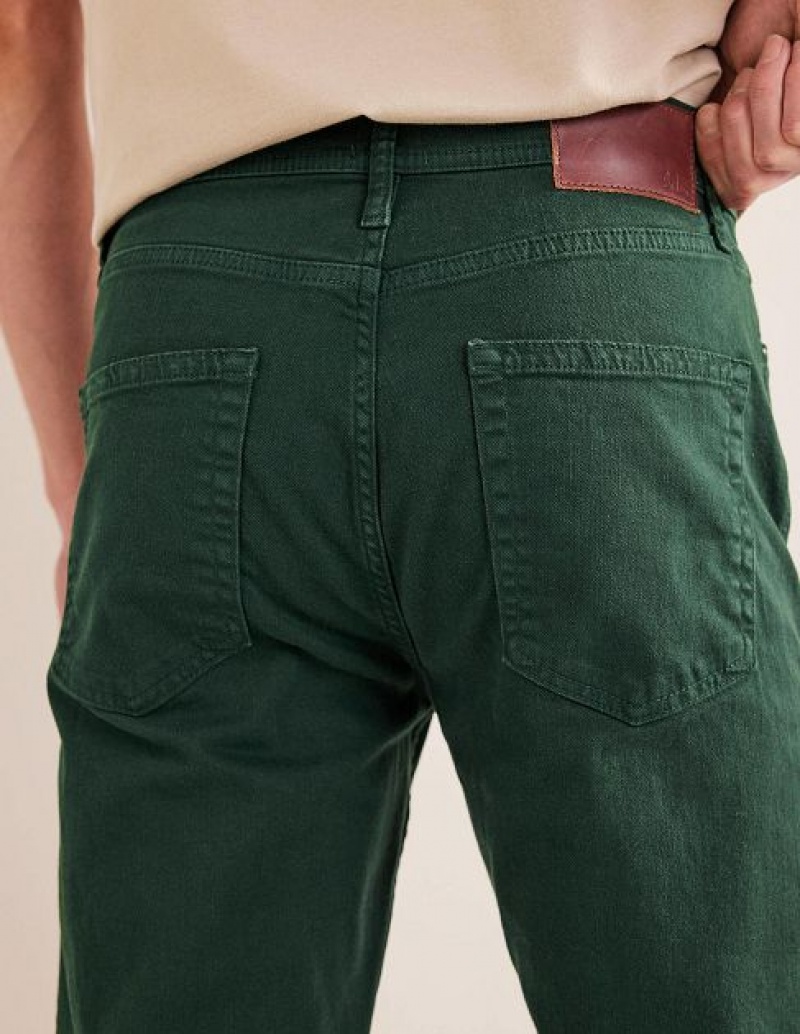 Green Men's Boden Garment Dye 5 Pocket Jeans | 75912EDSG