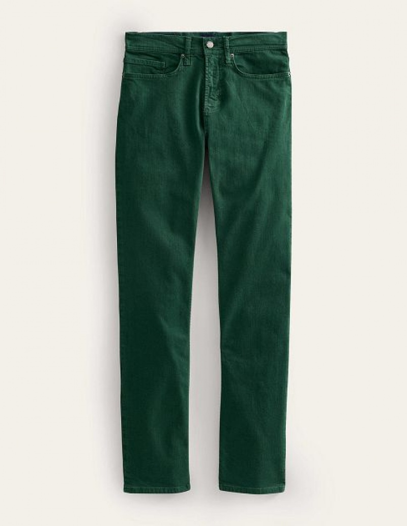 Green Men's Boden Garment Dye 5 Pocket Jeans | 75912EDSG