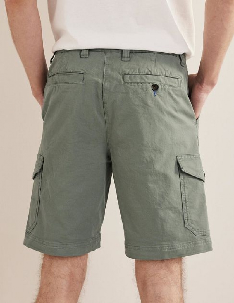 Green Men's Boden Garment Dye Cargo Shorts | 52039GFTE