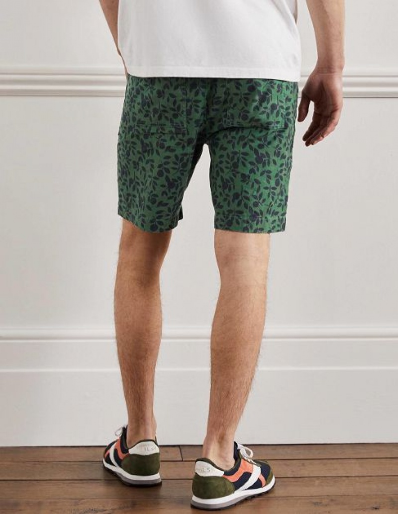 Green Men's Boden Linen Blend Easy Shorts | 59271CUJM