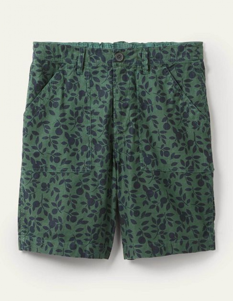 Green Men's Boden Linen Blend Easy Shorts | 59271CUJM