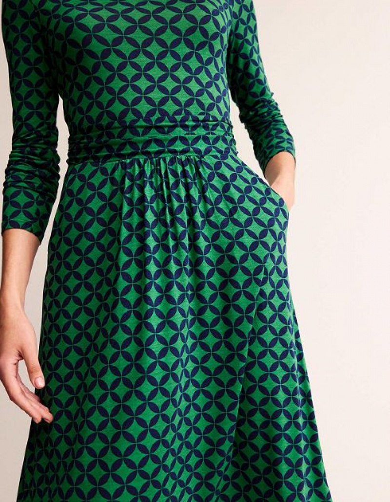 Green Women's Boden Abigail Jersey Dress | 36924SHOP