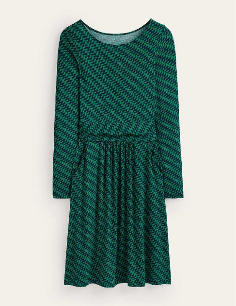 Green Women's Boden Abigail Jersey Dress | 42968VMNF