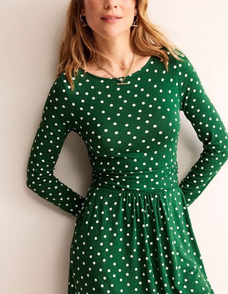 Green Women's Boden Abigail Jersey Dress | 39251CGZA