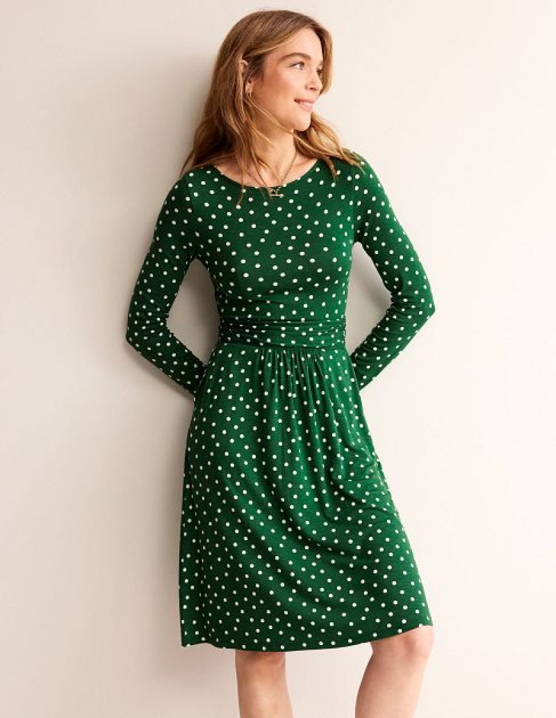 Green Women's Boden Abigail Jersey Dress | 39251CGZA