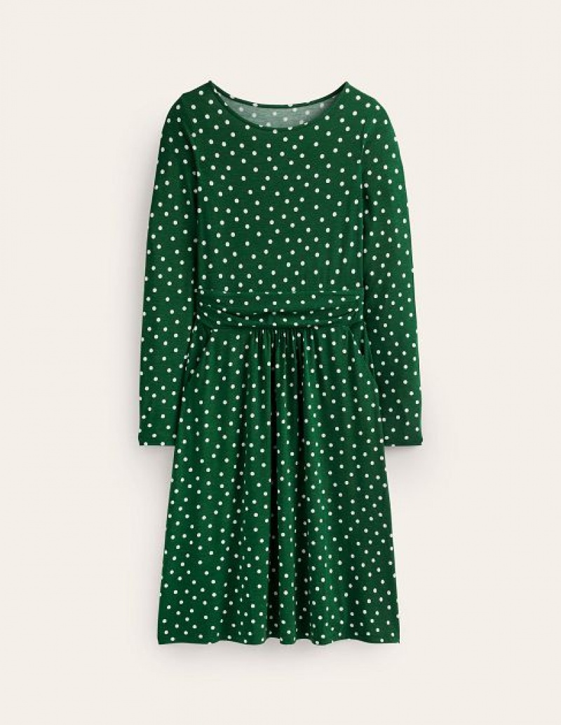 Green Women's Boden Abigail Jersey Dress | 39251CGZA