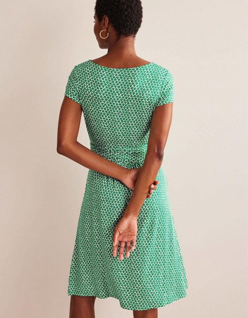 Green Women's Boden Amelie Jersey Dress | 82934VJCH