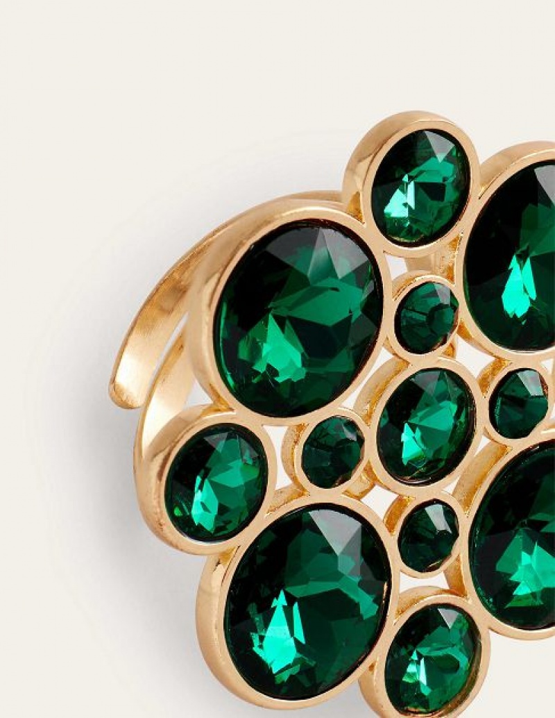 Green Women's Boden Andrea Jewel Cluster Ring | 84962TXYN