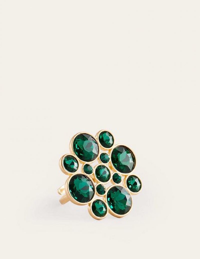 Green Women\'s Boden Andrea Jewel Cluster Ring | 84962TXYN