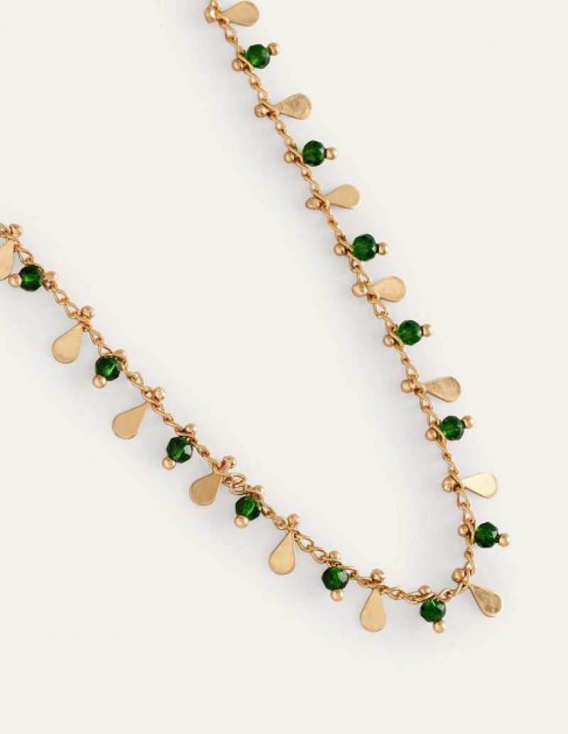 Green Women's Boden Beaded Necklace | 75402UZDR