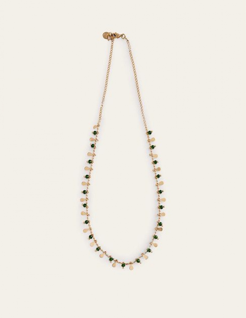 Green Women\'s Boden Beaded Necklace | 75402UZDR