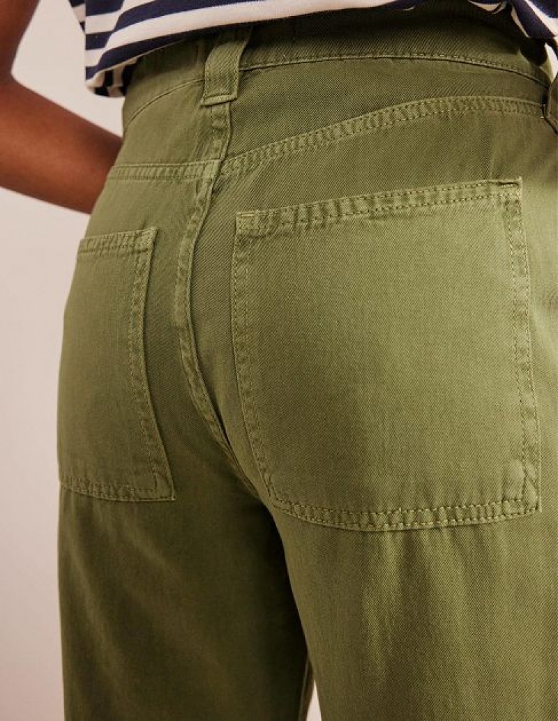 Green Women's Boden Casual Cargo Pants | 86540ACBJ