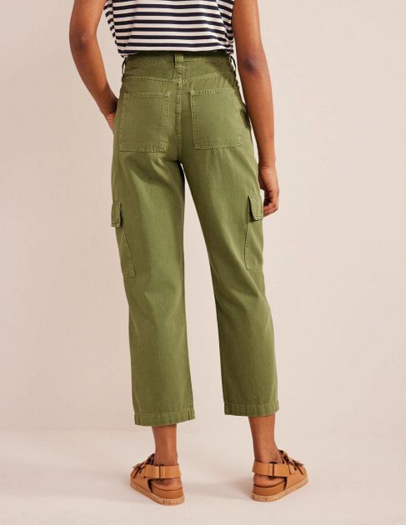 Green Women's Boden Casual Cargo Pants | 86540ACBJ