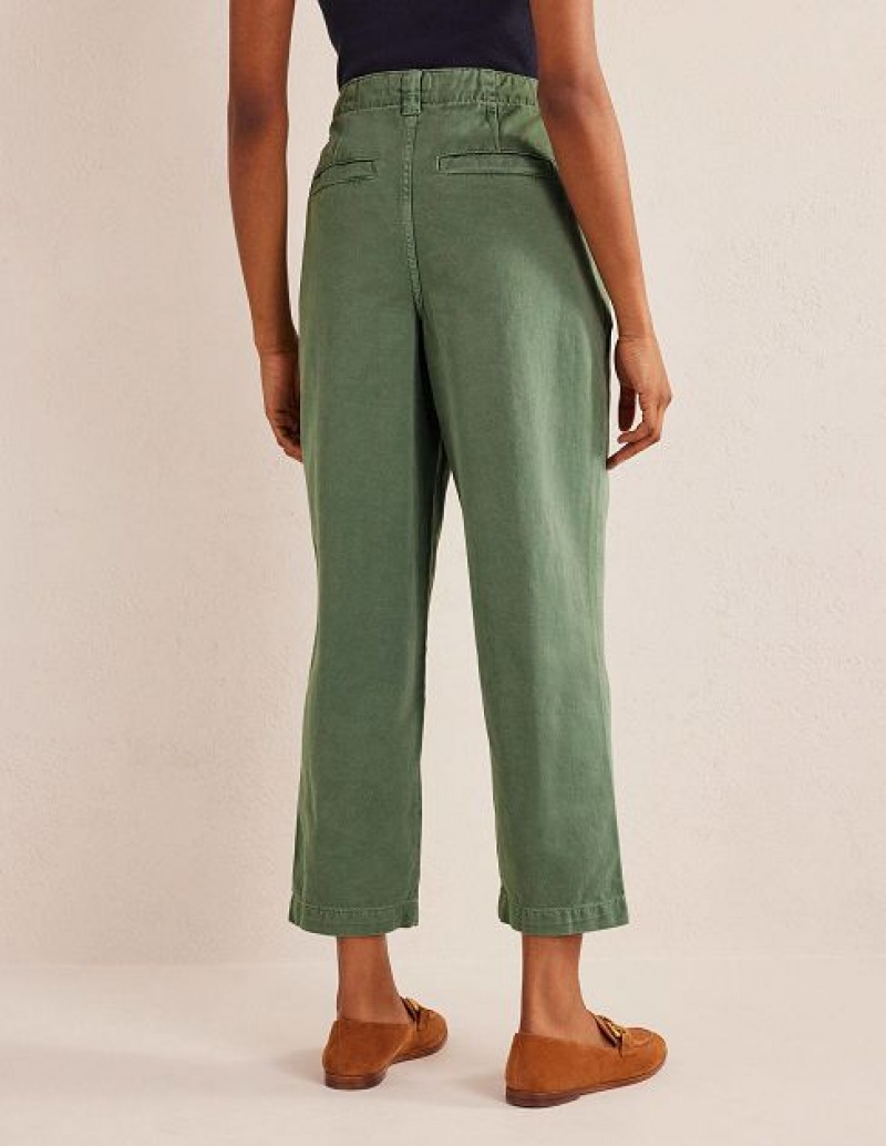 Green Women's Boden Casual Cotton Pants | 20489HCVI