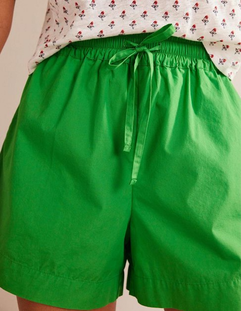 Green Women's Boden Cotton Pull-on Shorts | 50326EGKX