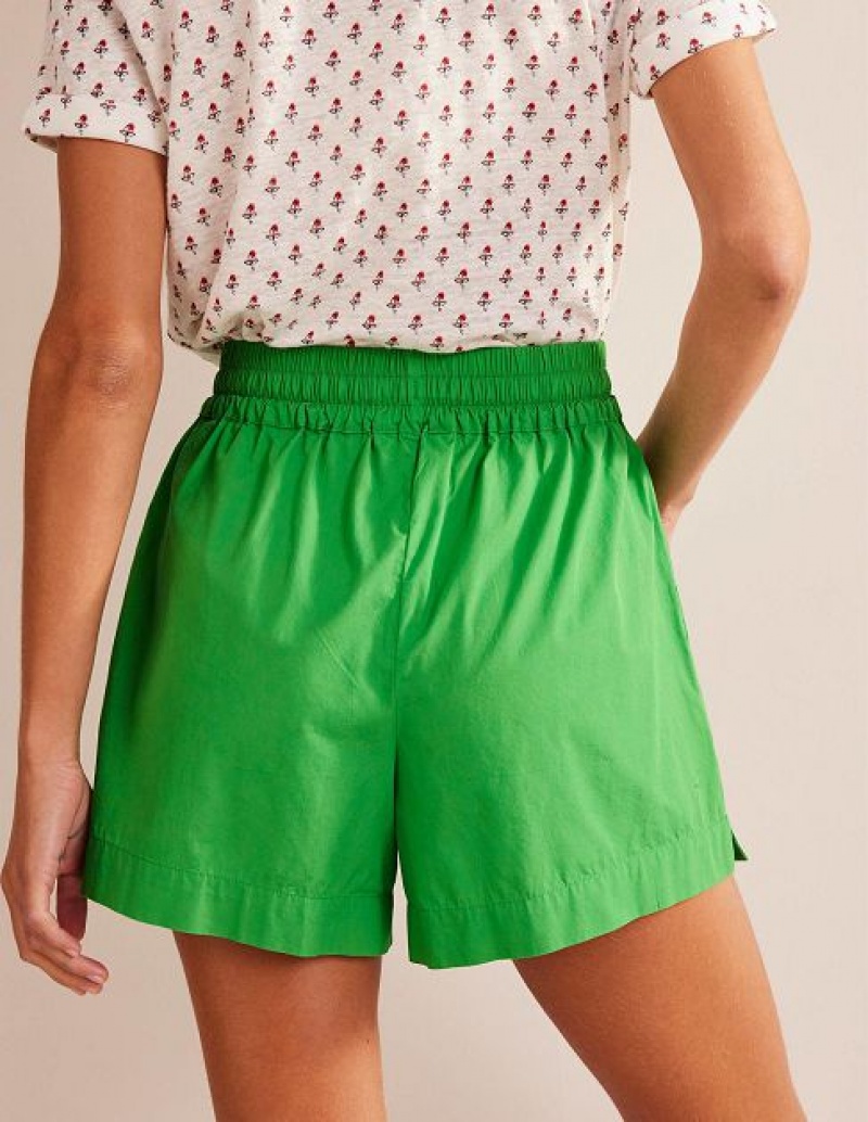 Green Women's Boden Cotton Pull-on Shorts | 50326EGKX