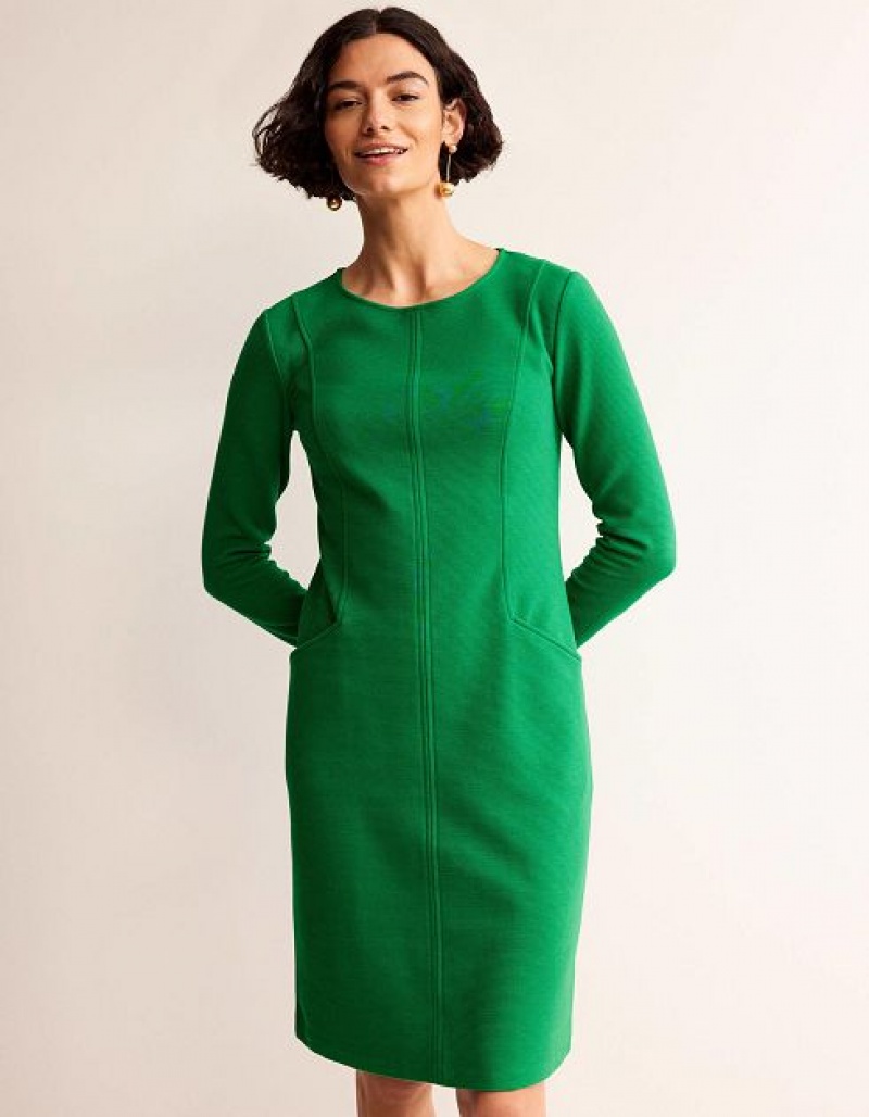 Green Women's Boden Ellen Ottoman Dress | 25674GQPV