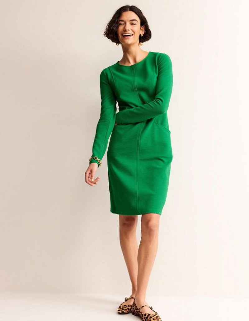 Green Women's Boden Ellen Ottoman Dress | 25674GQPV