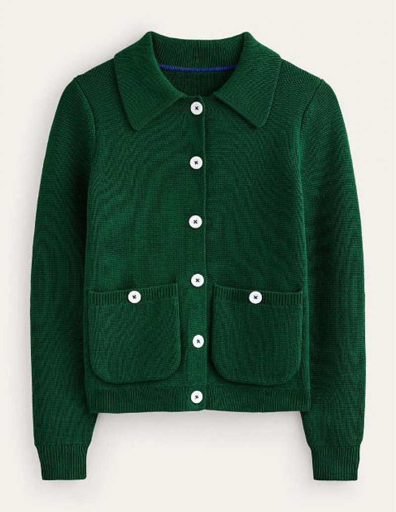 Green Women's Boden Emily Wool Blend Cardigan | 68179BEFK