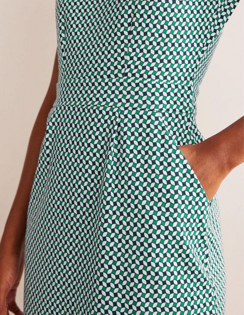 Green Women's Boden Florrie Jersey Dress | 48630DFZX