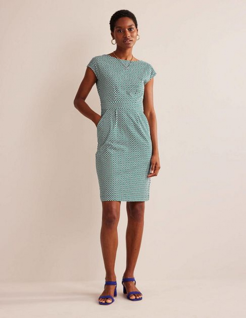 Green Women's Boden Florrie Jersey Dress | 48630DFZX