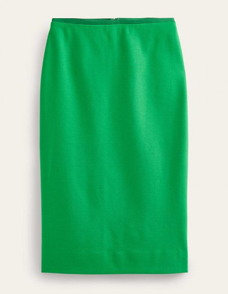 Green Women's Boden Hampshire Ponte Skirts | 45293YQCI