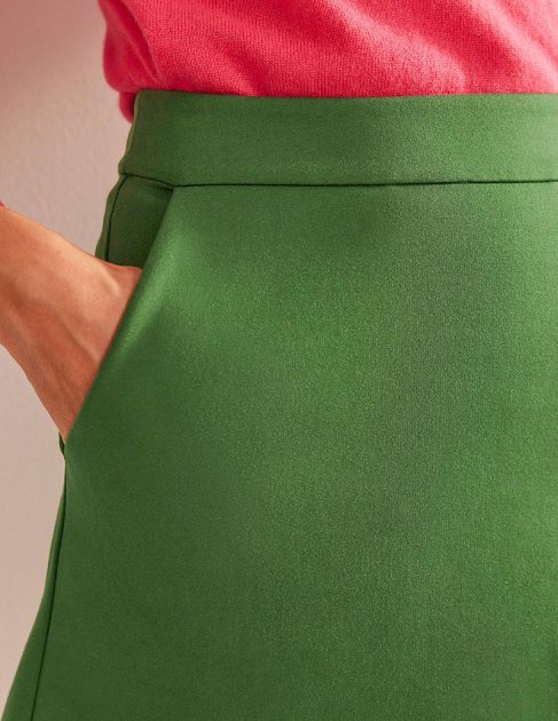 Green Women's Boden Jersey A-line Skirts | 75012FPSR