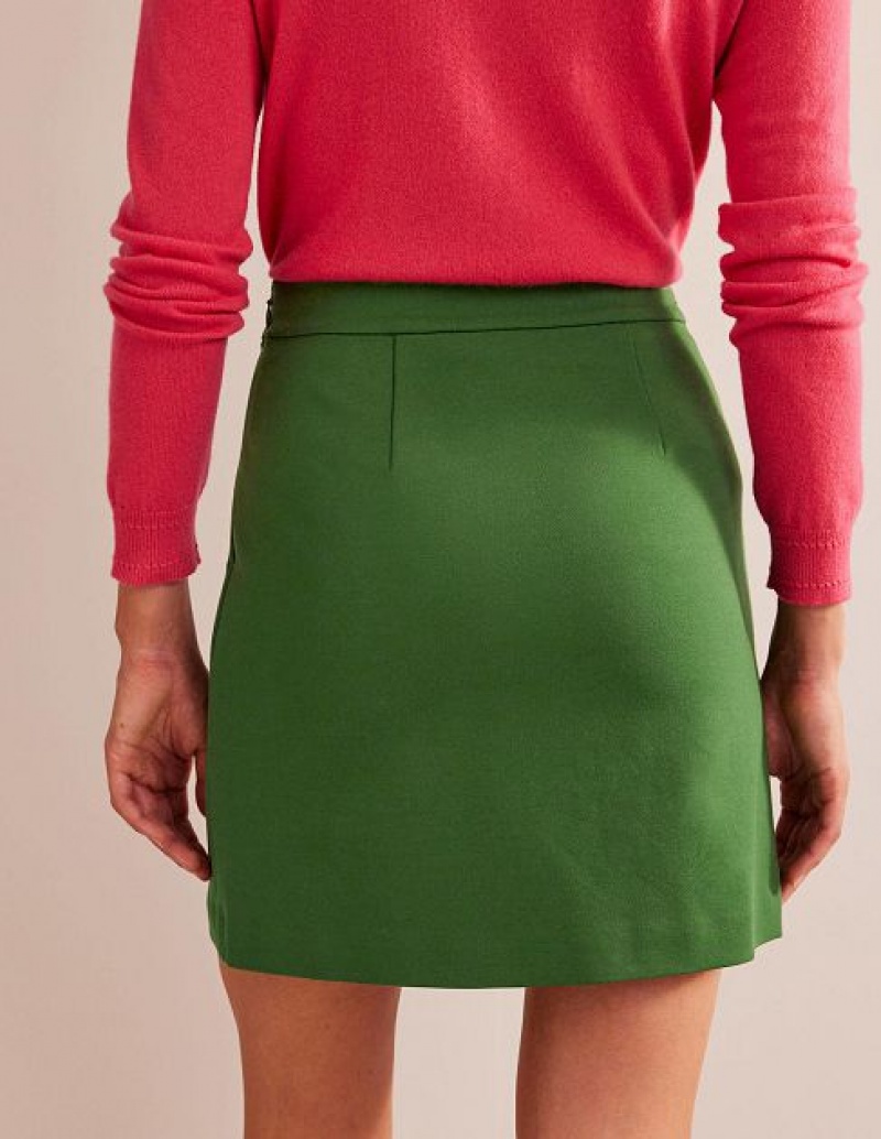 Green Women's Boden Jersey A-line Skirts | 75012FPSR