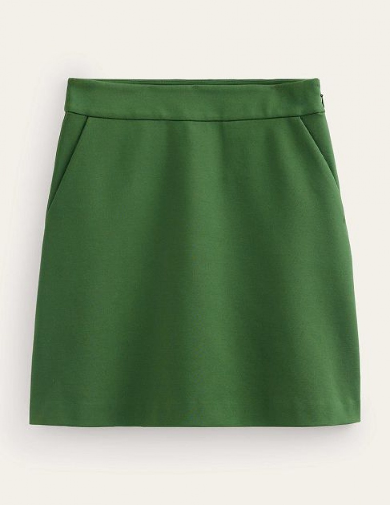 Green Women's Boden Jersey A-line Skirts | 75012FPSR